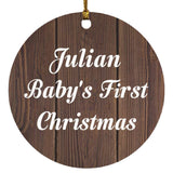 Julian Baby's First Christmas - Circle Ornament D