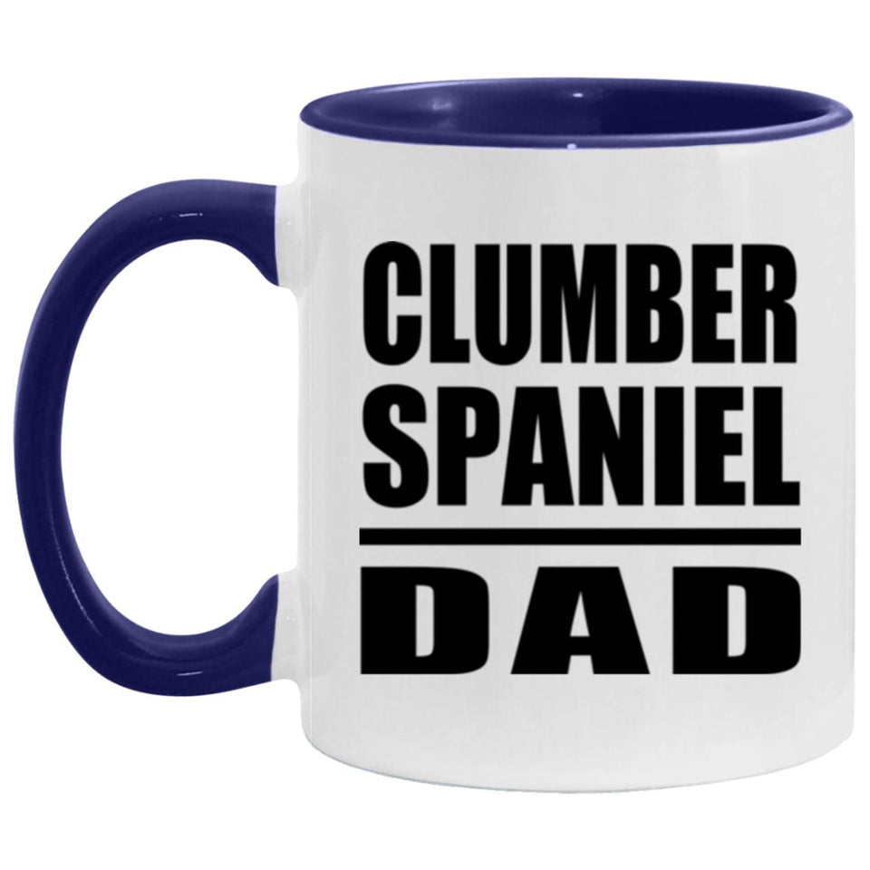 Clumber Spaniel Dad - 11oz Accent Mug Purple