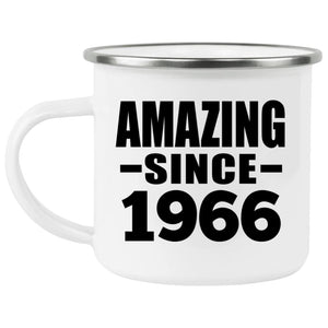 58th Birthday Amazing Since 1966 - 12oz Camping Mug