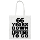 66th Anniversary 66 Years Down Lifetime To Go - Tote Bag White