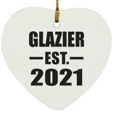 Glazier Established EST. 2021 - Heart Ornament