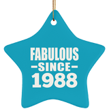 35th Birthday Fabulous Since 1988 - Star Ornament