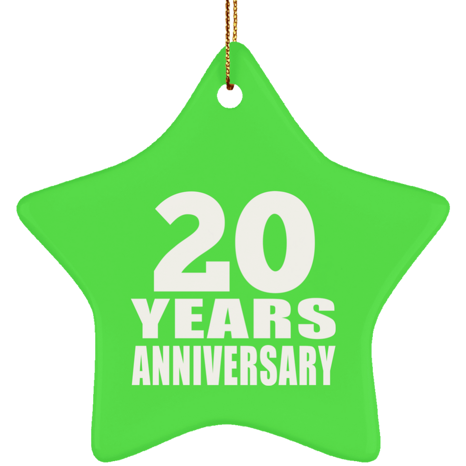 20th Anniversary 20 Years - Star Ornament