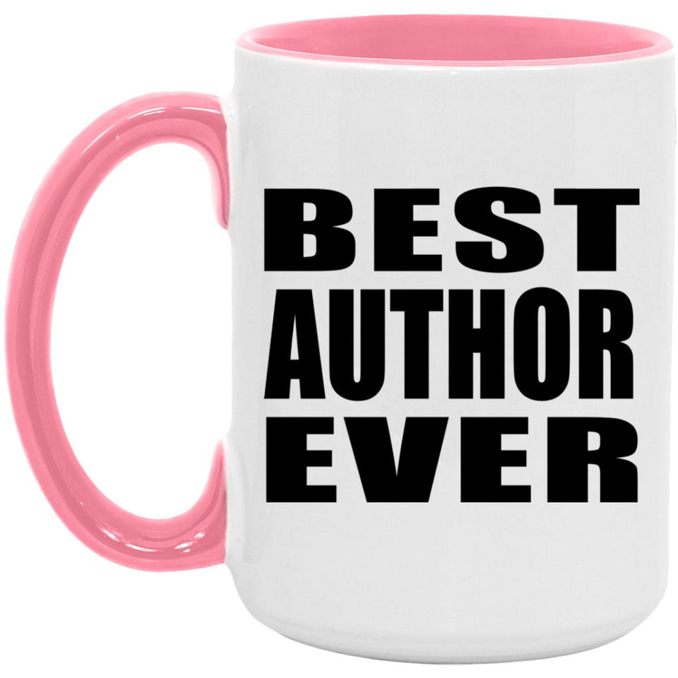 Best Author Ever - 15oz Accent Mug Pink