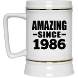 38th Birthday Amazing Since 1986 - Beer Stein