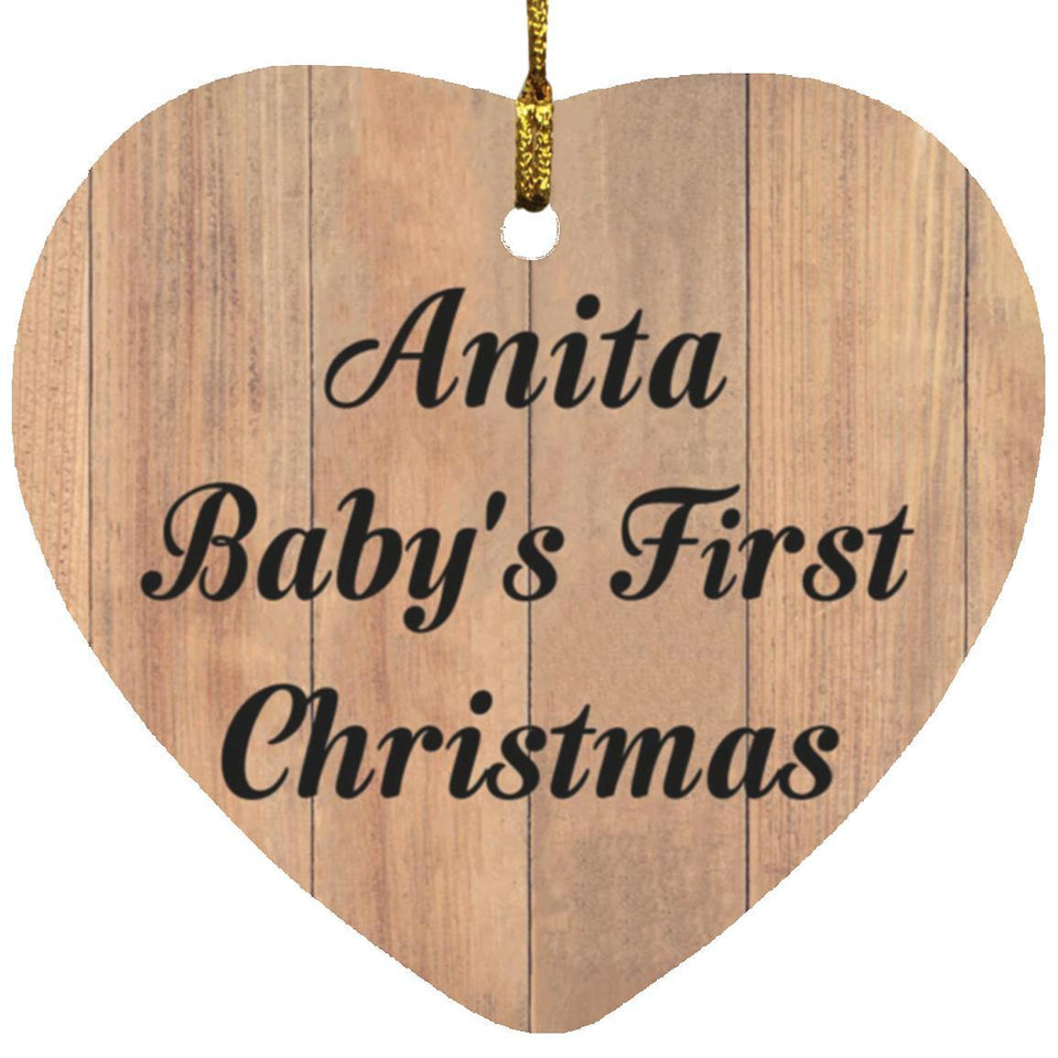 Anita Baby's First Christmas - Heart Ornament C