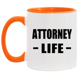 Attorney Life - 11oz Accent Mug Orange