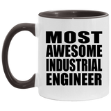 Most Awesome Industrial Engineer - 11oz Accent Mug Black