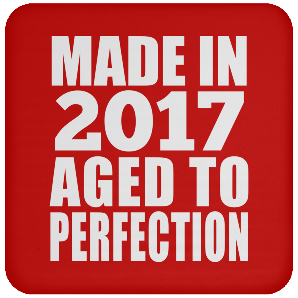 7th Birthday Made In 2017 Aged to Perfection - Drink Coaster