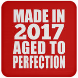 7th Birthday Made In 2017 Aged to Perfection - Drink Coaster