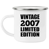 17th Birthday Vintage 2007 Limited Edition - 12oz Camping Mug