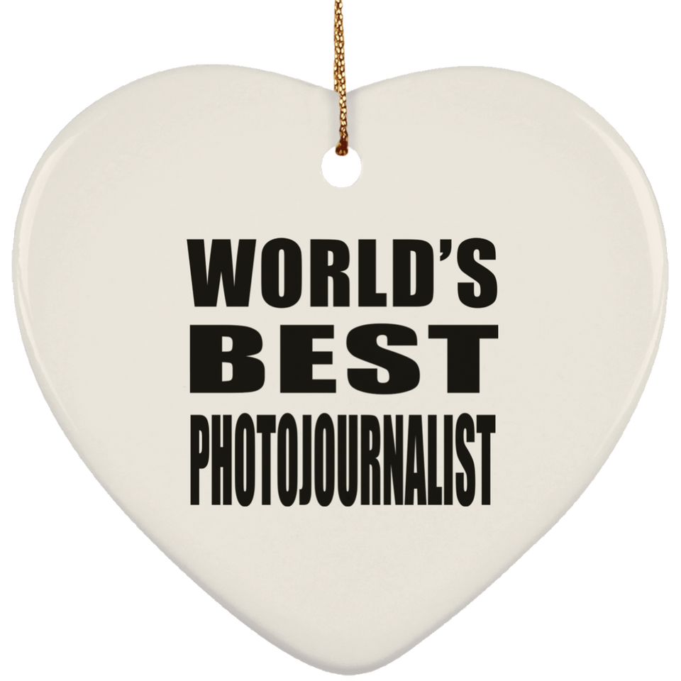 World's Best Photojournalist - Heart Ornament