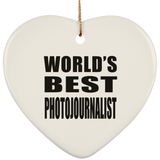 World's Best Photojournalist - Heart Ornament