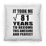9th Birthday Took Square Root of 81 Years To Awesome - Throw Pillow