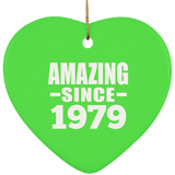 45th Birthday Amazing Since 1979 - Heart Ornament