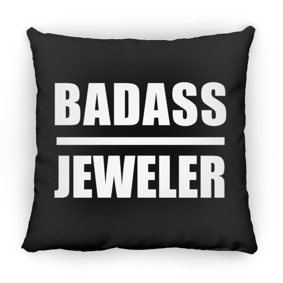 Badass Jeweler - Throw Pillow Black