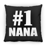 Number One #1 Nana - Throw Pillow Black