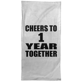1st Anniversary Cheers To 1 Year Together - Hand Towel