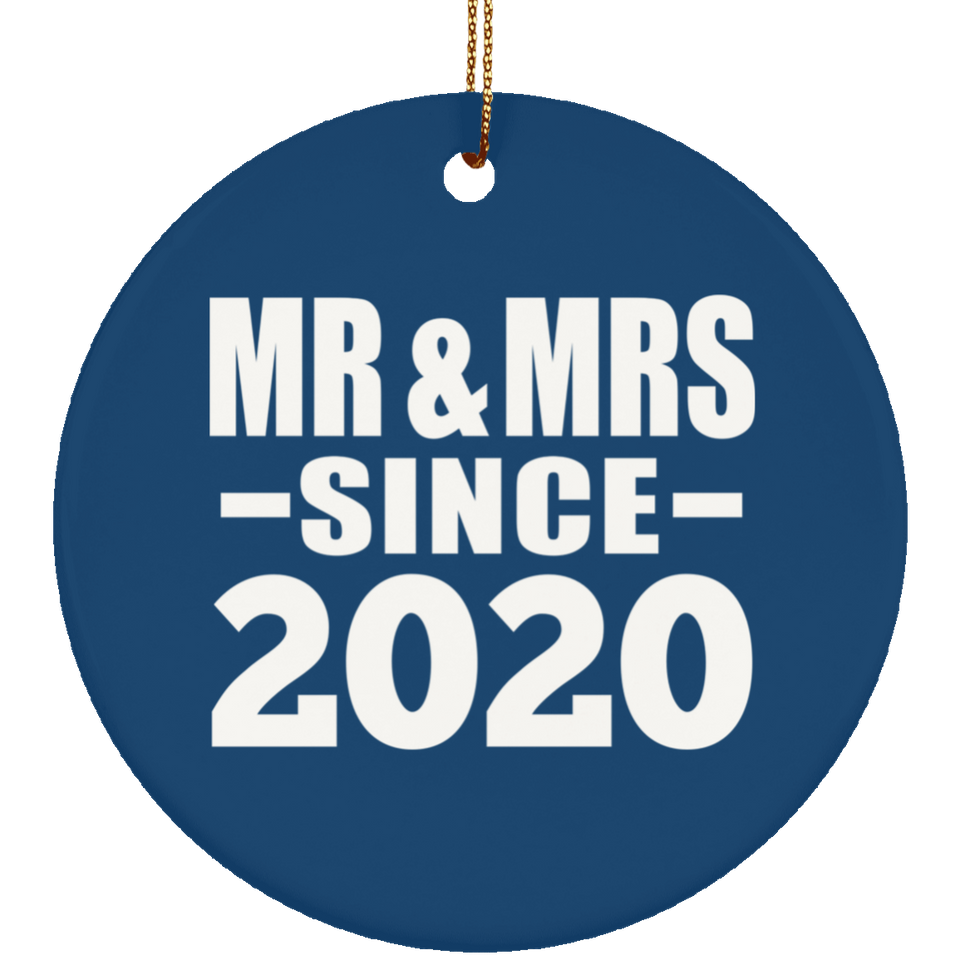 4th Anniversary Mr & Mrs Since 2020 - Circle Ornament