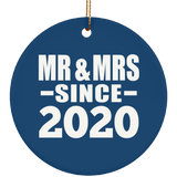 4th Anniversary Mr & Mrs Since 2020 - Circle Ornament