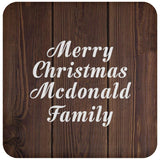 Merry Christmas Mcdonald Family - Drink Coaster D