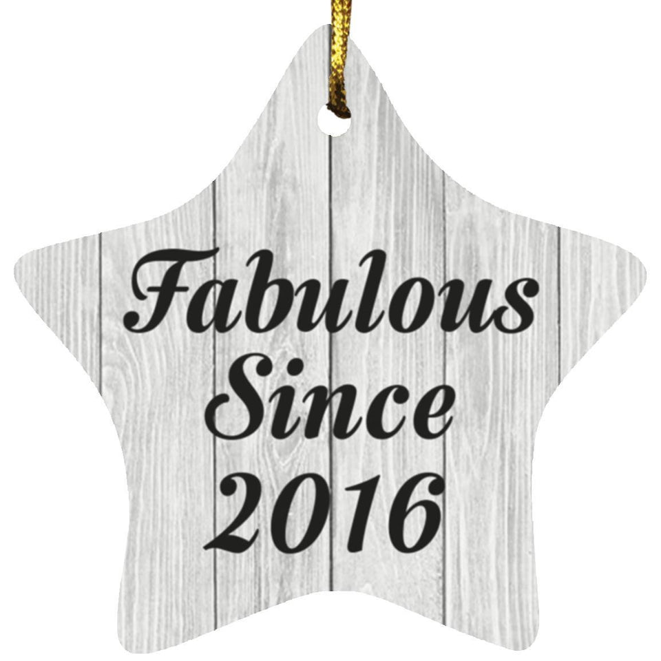 8th Birthday Fabulous Since 2016 - Star Ornament F