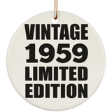 65th Birthday Vintage 1959 Limited Edition - Circle Ornament