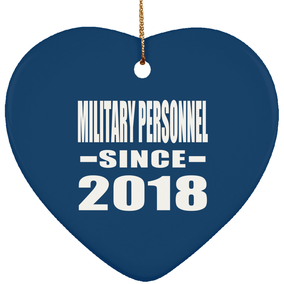 Military Personnel Since 2018 - Heart Ornament
