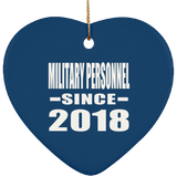 Military Personnel Since 2018 - Heart Ornament