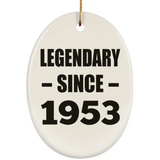 71st Birthday Legendary Since 1953 - Oval Ornament