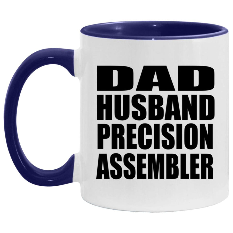 Dad Husband Precision Assembler - 11oz Accent Mug Purple