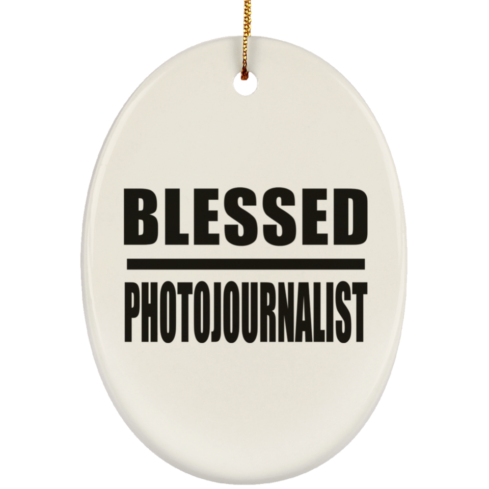 Blessed Photojournalist - Oval Ornament