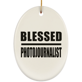 Blessed Photojournalist - Oval Ornament