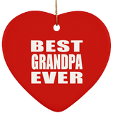 Best Grandpa Ever - Heart Ornament