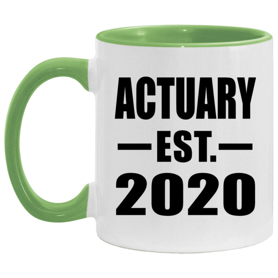 Actuary Established EST. 2020 - 11oz Accent Mug Green