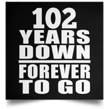 102nd Anniversary 102 Years Down Forever to Go - Poster Square