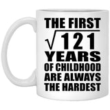 11th Birthday Square Root of 121 Years of Childhood - 11oz Coffee Mug