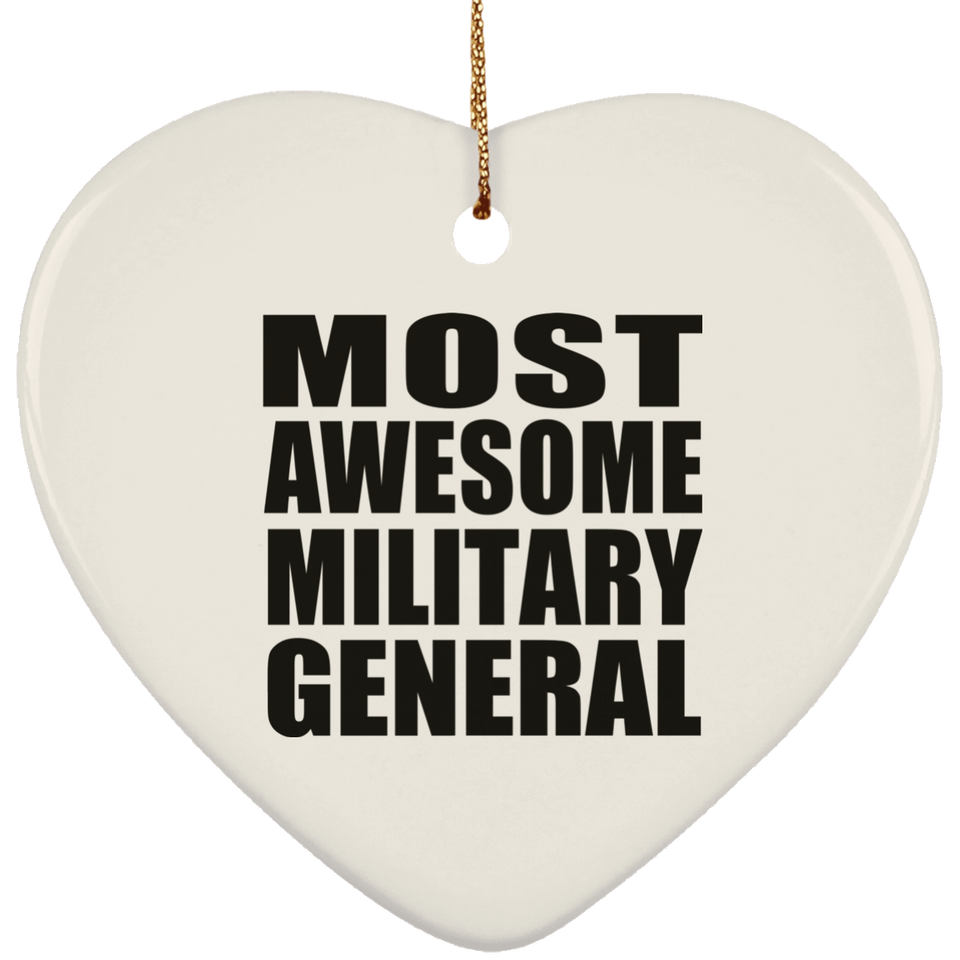 Most Awesome Military General - Heart Ornament
