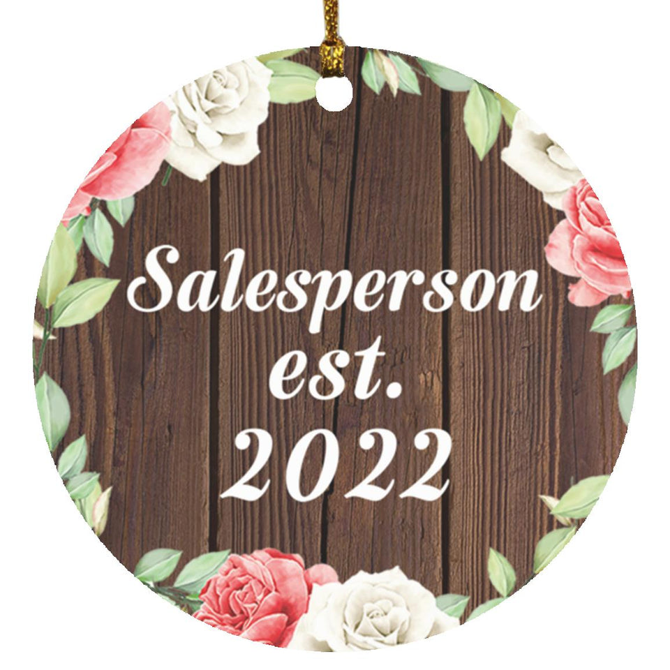 Salesperson Established Est. 2022 - Circle Ornament A