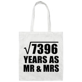86th Anniversary Square Root of 7396 Years As Mr & Mrs - Tote Bag White