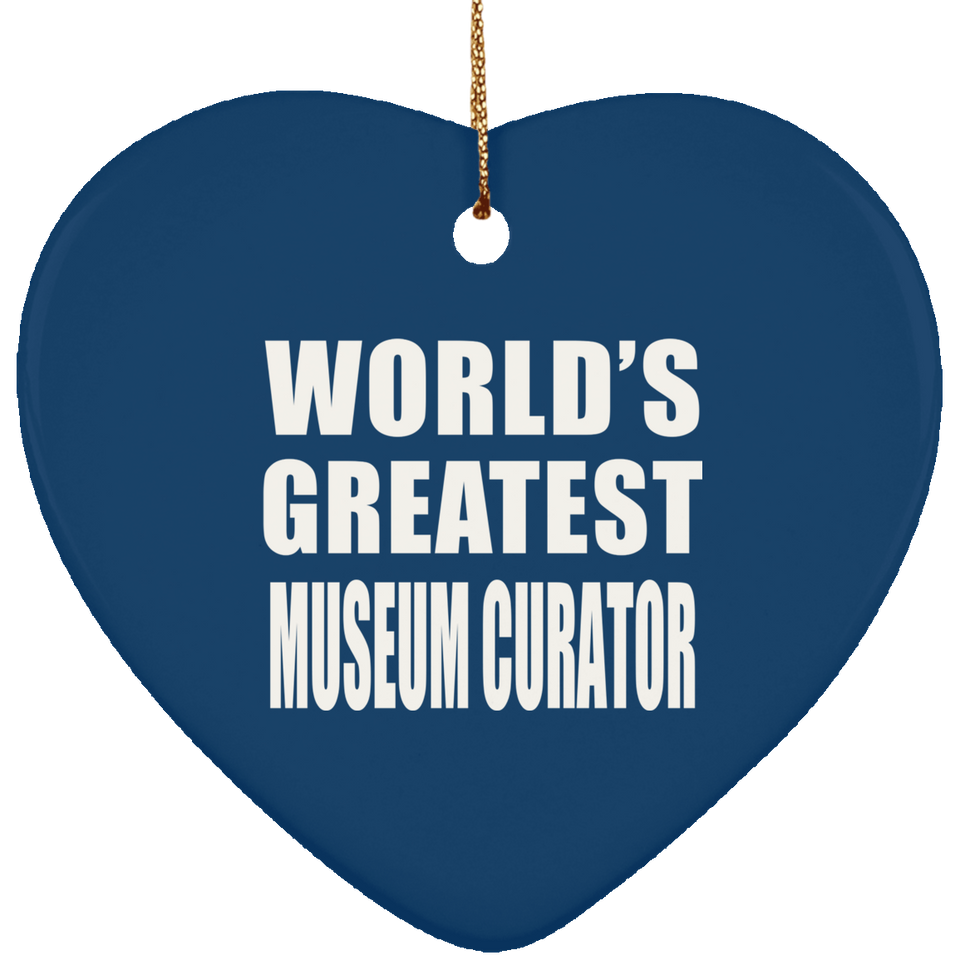 World's Greatest Museum Curator - Heart Ornament