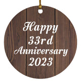 Happy 33rd Anniversary 2023 - Circle Ornament D