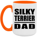 Silky Terrier Dad - 15oz Accent Mug Orange