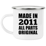 13th Birthday Made in 2011 All Parts Original - 12oz Camping Mug