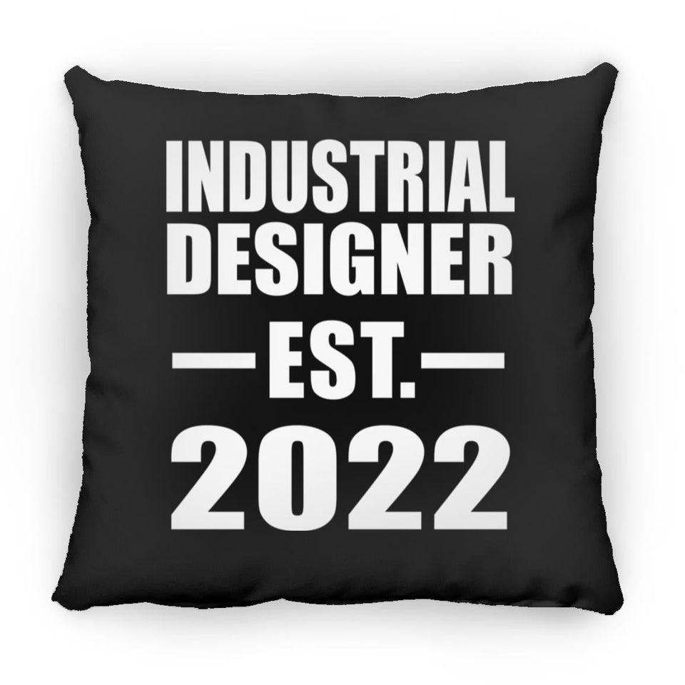 Industrial Designer Established EST. 2022 - Throw Pillow Black