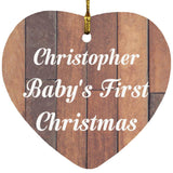 Christopher Baby's First Christmas - Heart Ornament E