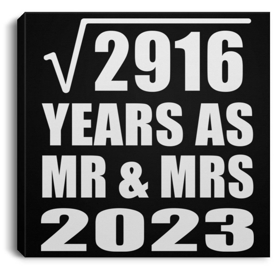 54th Anniversary Square Root of 2916 Years As Mr & Mrs 2023 - Canvas Square