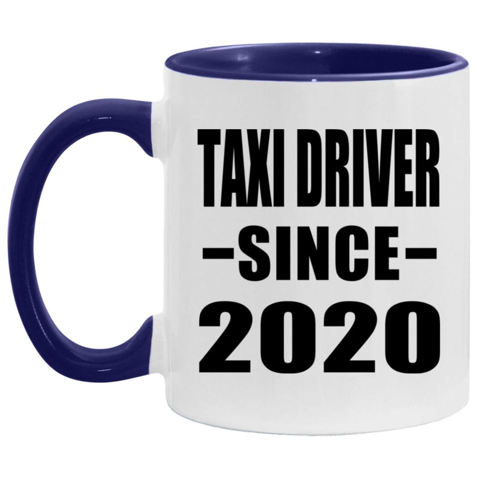 Taxi Driver Since 2020 - 11oz Accent Mug Purple