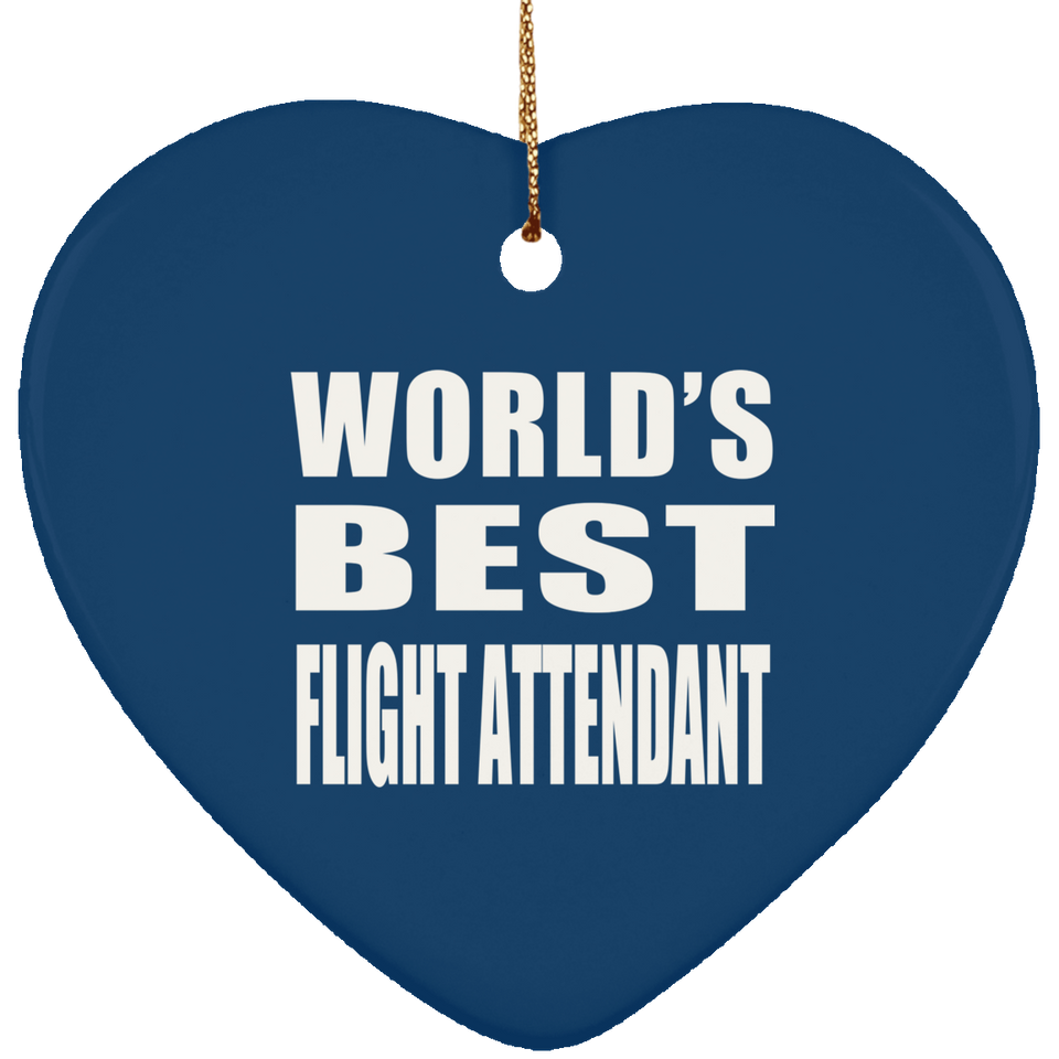 World's Best Flight Attendant - Heart Ornament