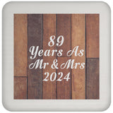89th Anniversary 89 Years As Mr & Mrs 2024 - Drink Coaster E